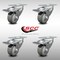 Service Caster 3.5 Inch SS Gray Polyurethane Top Plate Caster Set Total Lock Brake SCC SCC-SSTTL20S3514-PPUB-4 - alternate 2